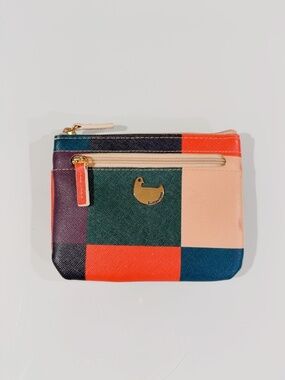 Buxton Colorblock Patchwork-style Coin and RFID Card Case Wallet